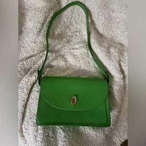 Fossil vintage Green Leather Shoulder Bag